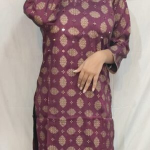 Women’s/girl’s Cotton Blend Embroidered Kurti