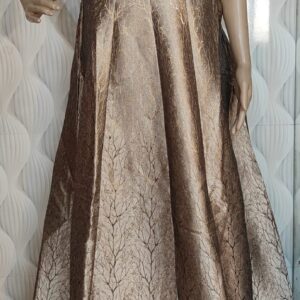 Women’s and Girl’s Silk Stone and Gold Work Gown